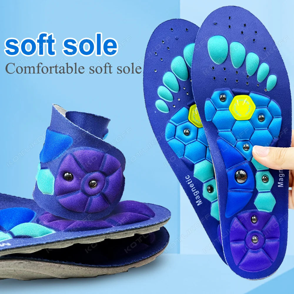 Medical Magnetic Therapy Sports Insoles Massage Foot Weight Loss Slimming Acupressure Insole Anti-fatigue Health Care Shoe Pads