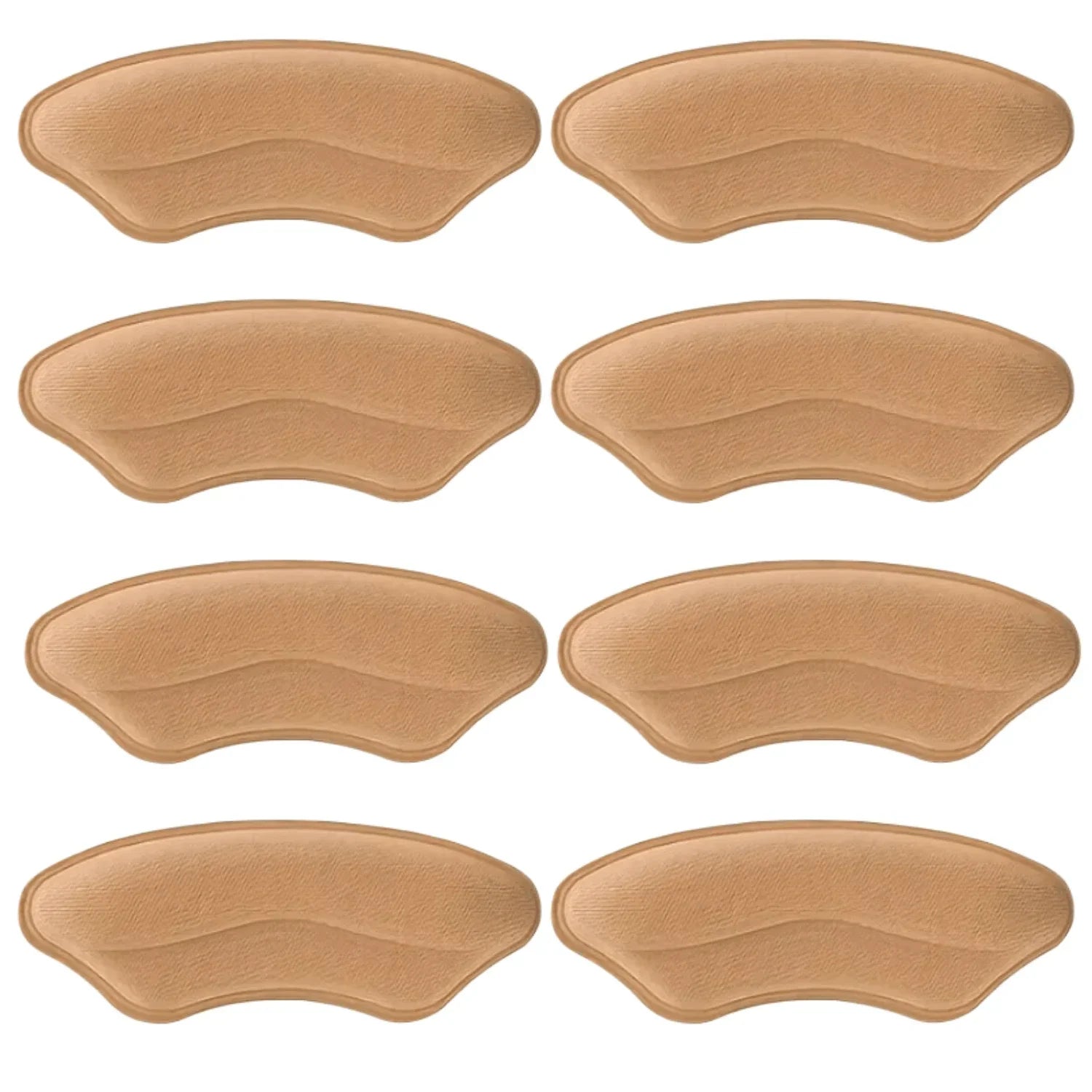 8-Pack Heel Pads for Too Big Shoes, Self-Adhesive Heel Protectors Inserts Improve Shoe Fit Prevent Slippage