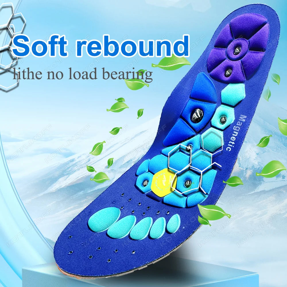Medical Magnetic Therapy Sports Insoles Massage Foot Weight Loss Slimming Acupressure Insole Anti-fatigue Health Care Shoe Pads