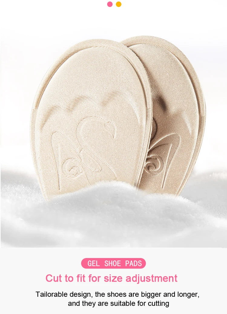 Forefoot Pad Non-slip Sole Toe Plug Cushion Half Insoles for Shoes Inserts Reduce Shoe Size Filler High Heels Pain Relief Pads