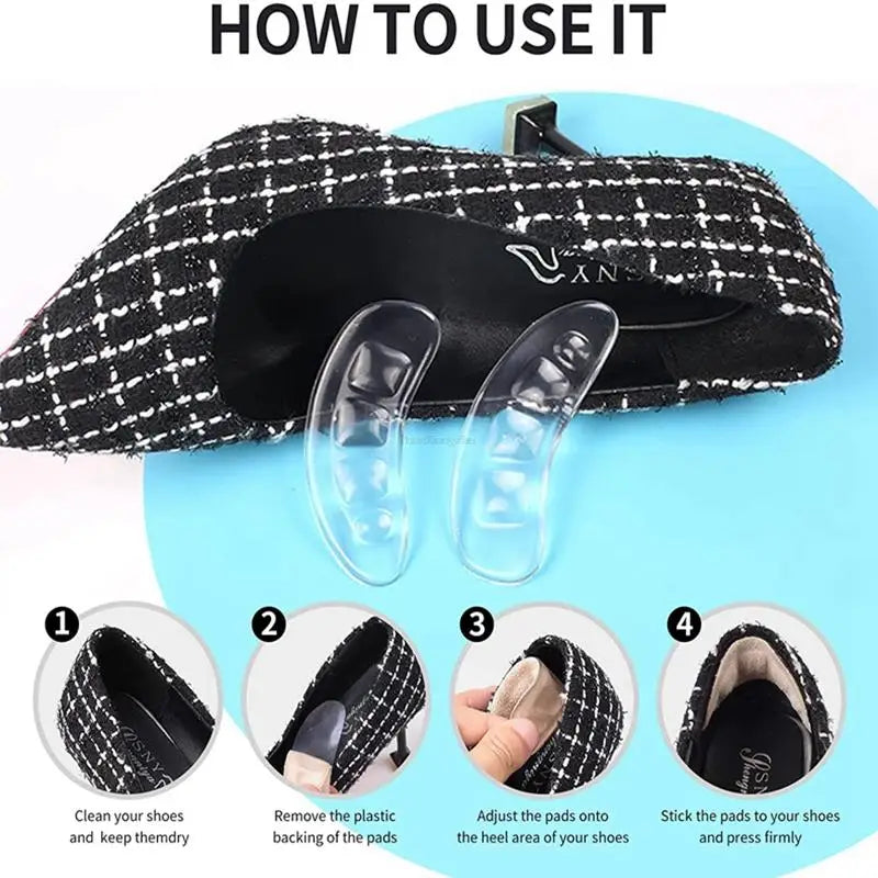 Shoe Pads for High Heels Anti-Slip foot pads for Sandals Anti-wear feet Silicone Heel Protectors for Womens Shoes heel protector