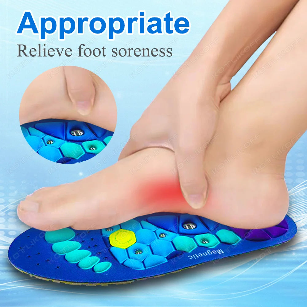 Medical Magnetic Therapy Sports Insoles Massage Foot Weight Loss Slimming Acupressure Insole Anti-fatigue Health Care Shoe Pads
