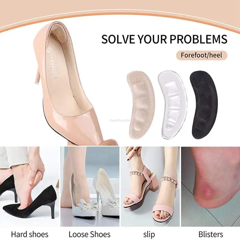 Shoe Pads for High Heels Anti-Slip foot pads for Sandals Anti-wear feet Silicone Heel Protectors for Womens Shoes heel protector