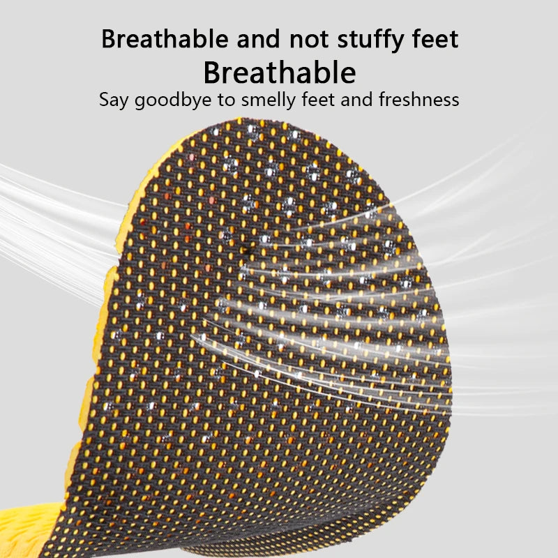 Sports shoe insole is comfortable, breathable, and soft. The insole absorbs sweat and wicks sweat. Sports shoe honeycomb insole