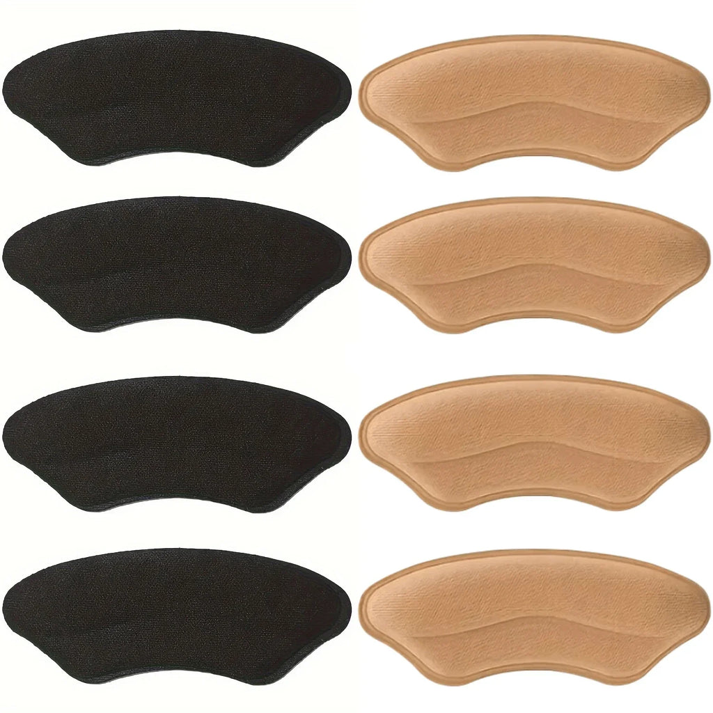 8-Pack Heel Pads for Too Big Shoes, Self-Adhesive Heel Protectors Inserts Improve Shoe Fit Prevent Slippage