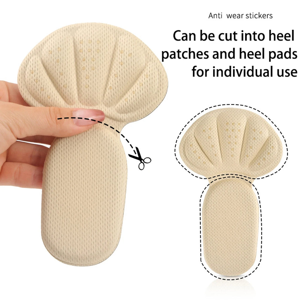 Heel Stickers Sneakers Heel Protection Pads Pain Relief Shoe Size Reducer Half Cushion Heel Inserts T-Shaped Shoe Foot Care Pad