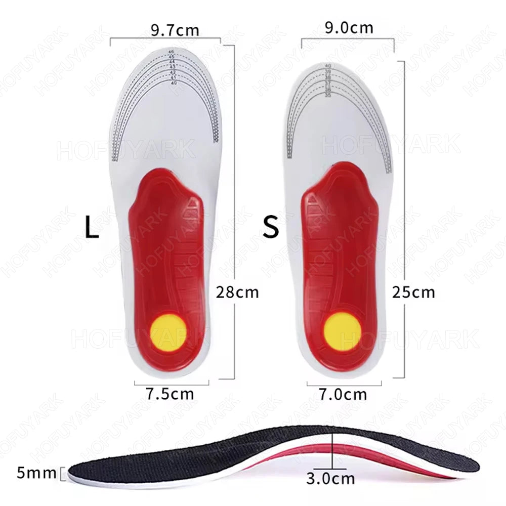 Orthotic Insole Men High Arch Support Flatfoot Orthopedic Insoles For Feet Ease Pressure Plantar Fasciitis Pain Relief Shoe Sole