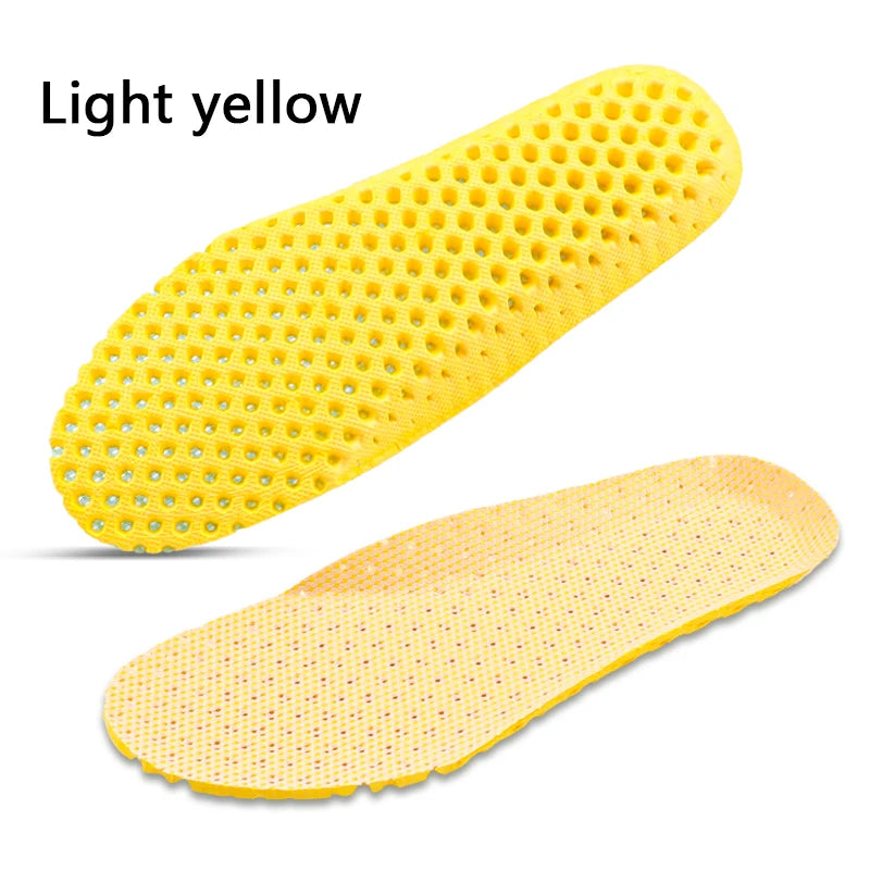 Sports shoe insole is comfortable, breathable, and soft. The insole absorbs sweat and wicks sweat. Sports shoe honeycomb insole