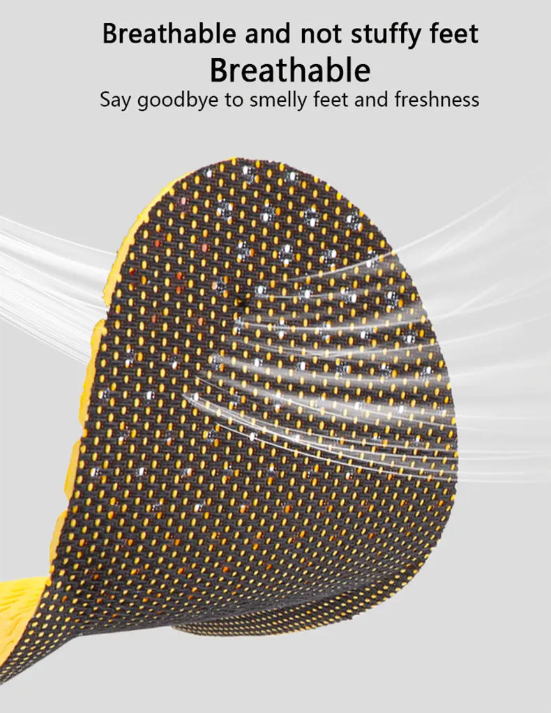 Sports shoe insole is comfortable, breathable, and soft. The insole absorbs sweat and wicks sweat. Sports shoe honeycomb insole
