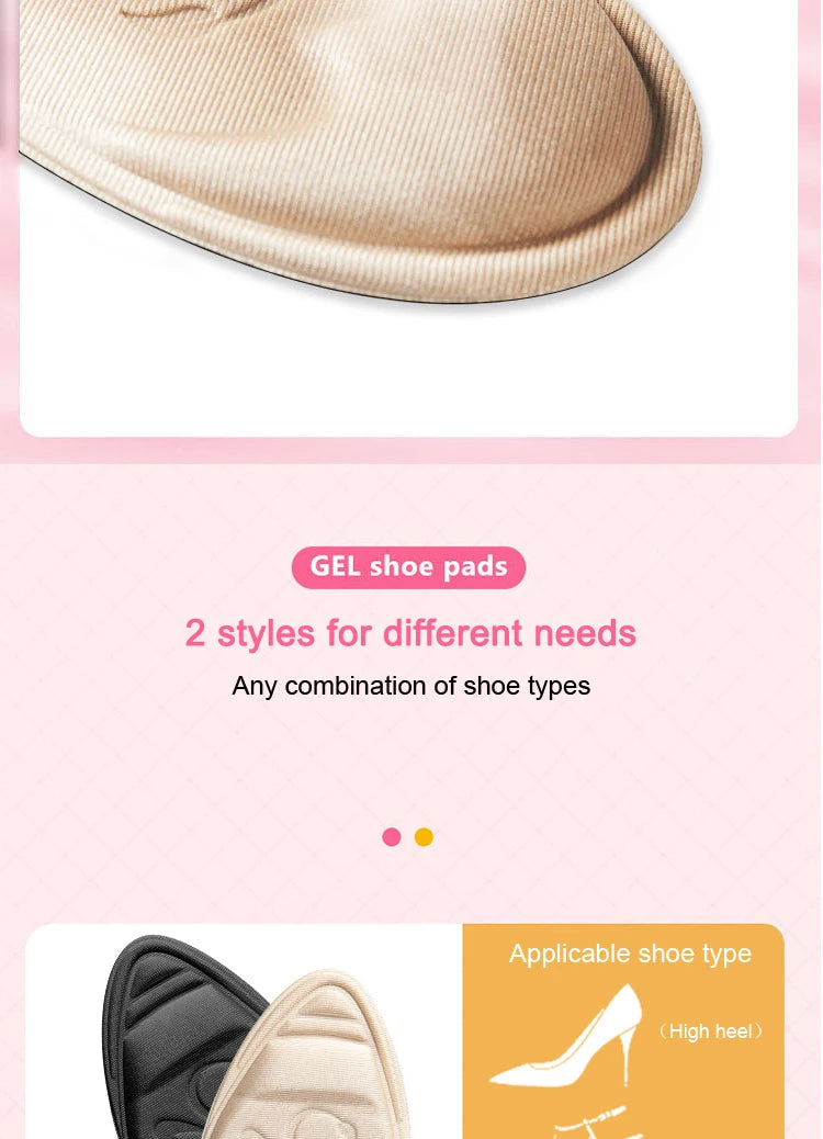 Forefoot Pad Non-slip Sole Toe Plug Cushion Half Insoles for Shoes Inserts Reduce Shoe Size Filler High Heels Pain Relief Pads