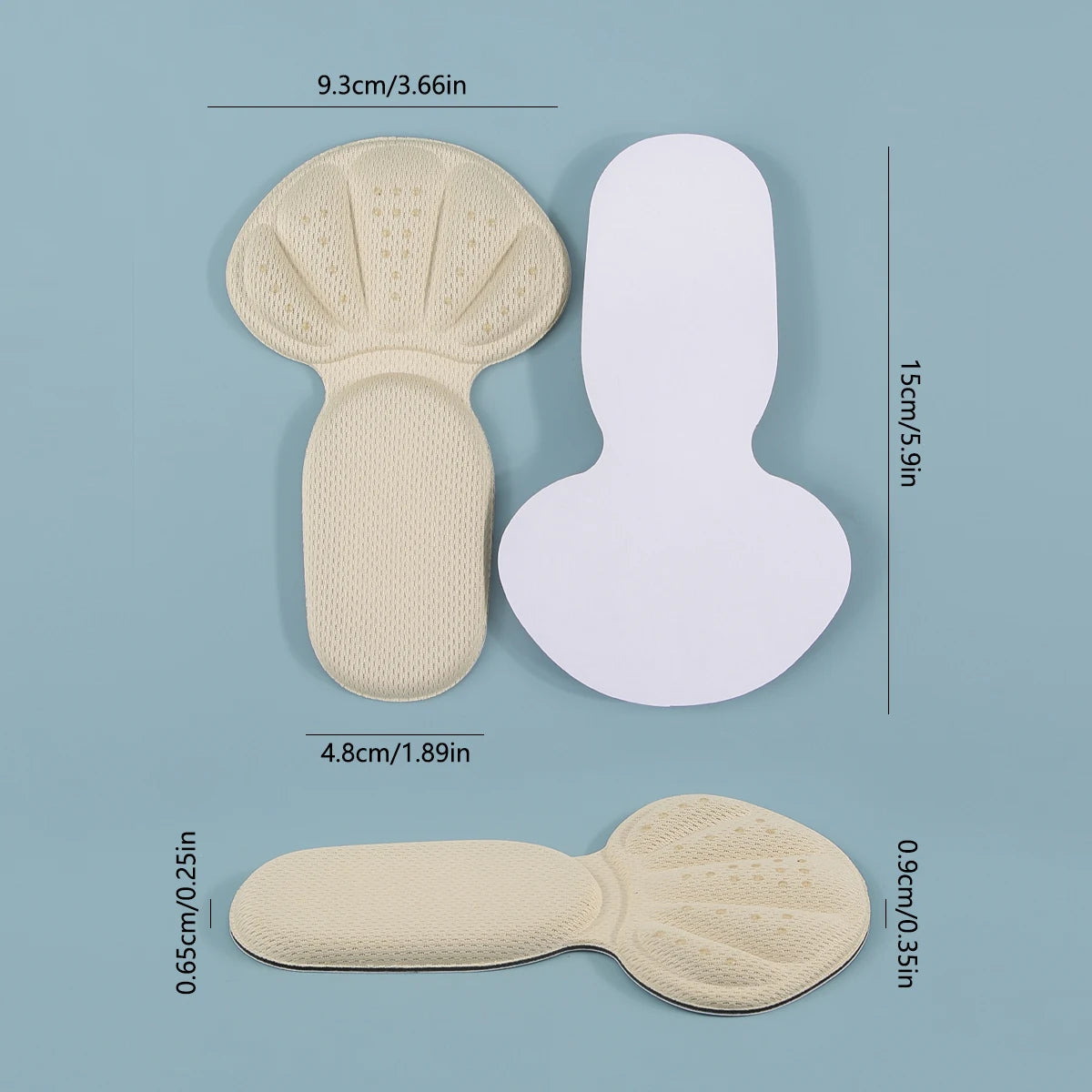 Heel Stickers Sneakers Heel Protection Pads Pain Relief Shoe Size Reducer Half Cushion Heel Inserts T-Shaped Shoe Foot Care Pad