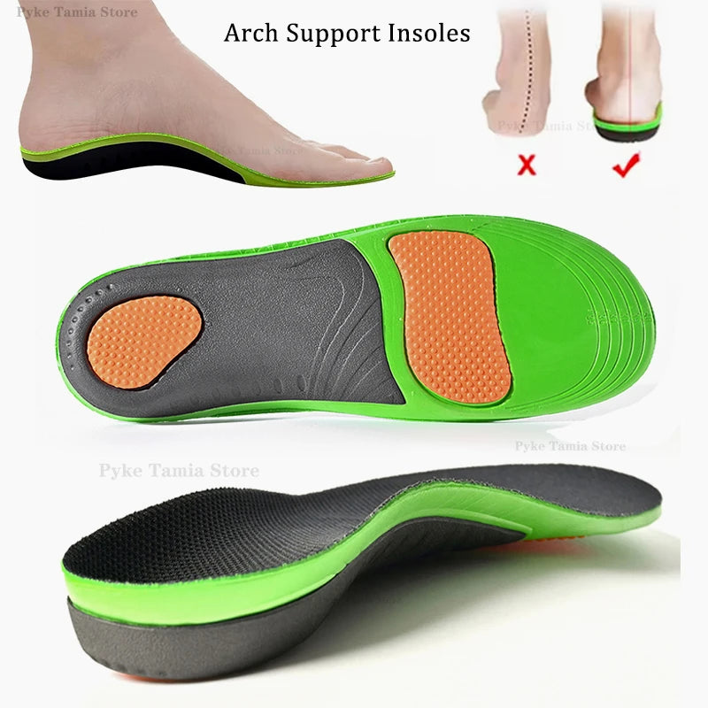 Orthopedic Insole Thickened Arch Support Shoes Pad for Flat Feet Sport Shock Absorption High Elastic Wear Resistant Foot Cushion