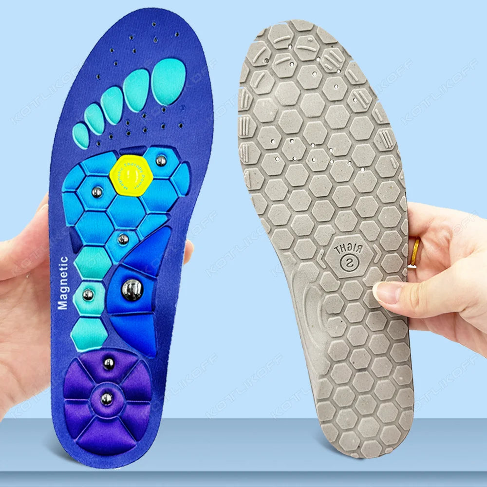 Medical Magnetic Therapy Sports Insoles Massage Foot Weight Loss Slimming Acupressure Insole Anti-fatigue Health Care Shoe Pads
