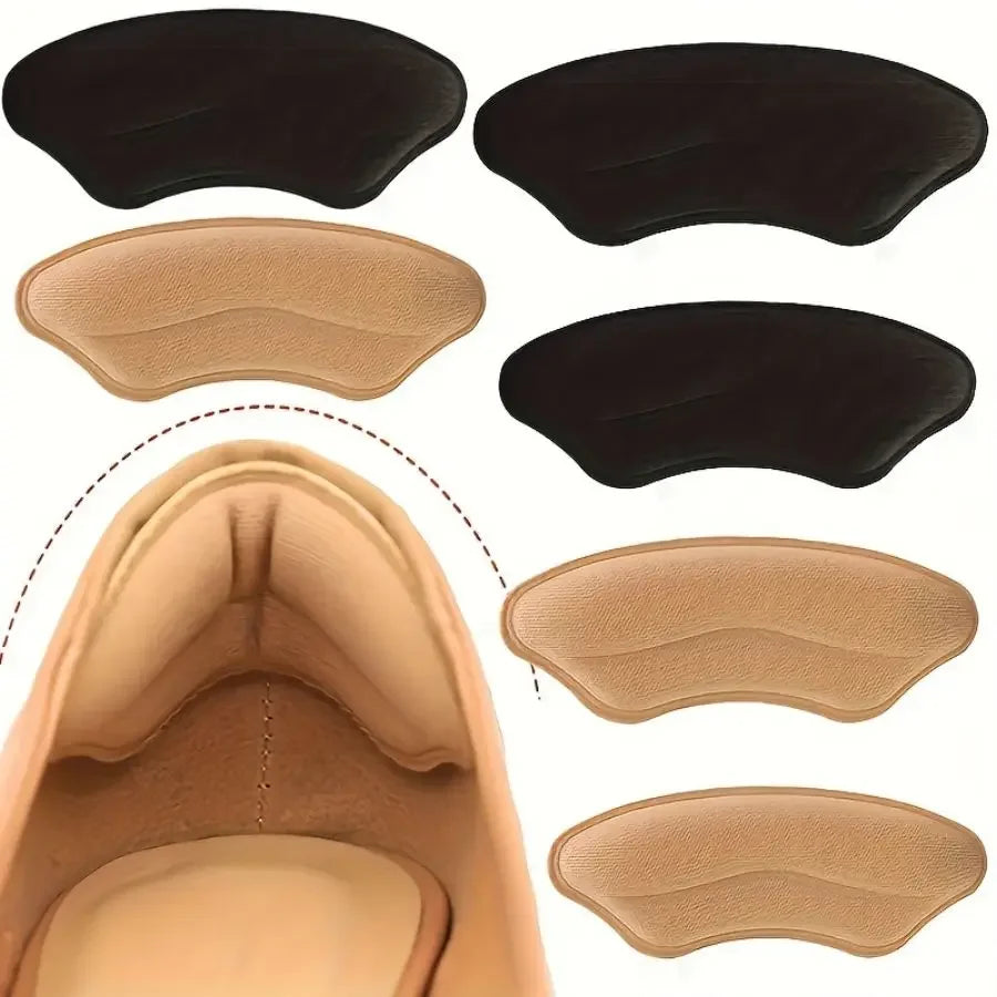 8-Pack Heel Pads for Too Big Shoes, Self-Adhesive Heel Protectors Inserts Improve Shoe Fit Prevent Slippage