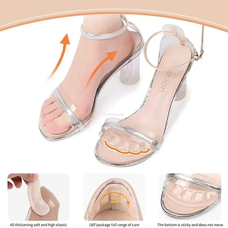 Shoe Pads for High Heels Anti-Slip foot pads for Sandals Anti-wear feet Silicone Heel Protectors for Womens Shoes heel protector